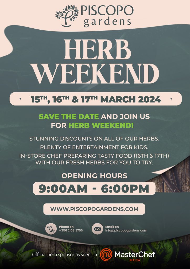 Herb Weekend 2024 - Piscopo Gardens - www.piscopogardens.com